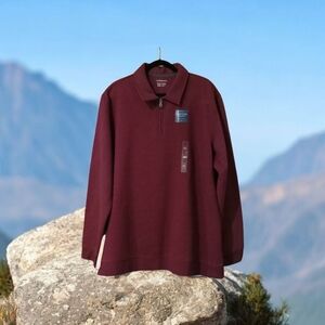 Croft & Barrow LONG SLEEVE PULLOVER TOP XXL‎ NWT COLOR:CRANBERRY MEN'S
